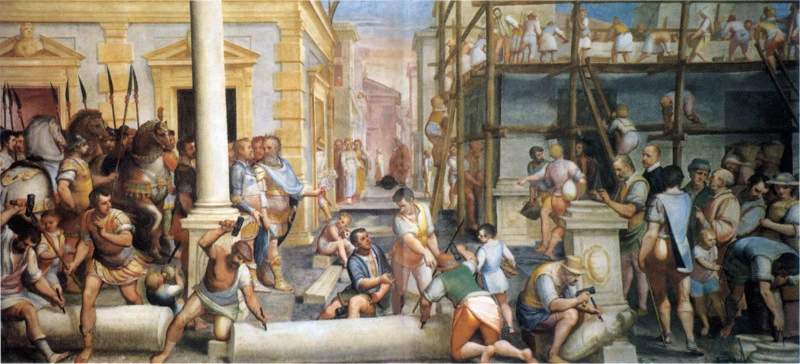 Costruzione del magazzino dei genovesi a Trebisonda - Palazzo Lercari, Parodi, Genova